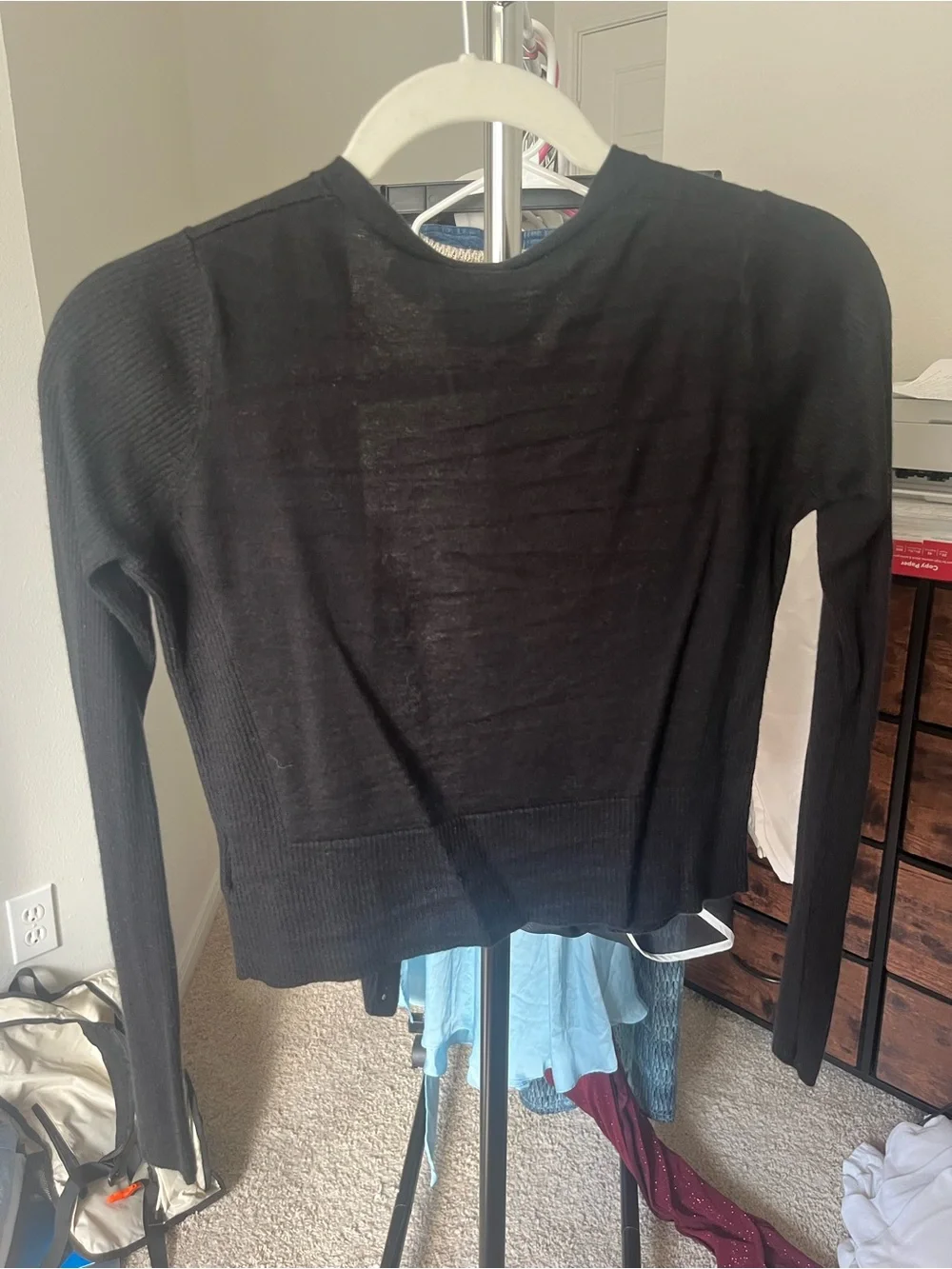 Tory Burch Black Lightweight Cropped Cardigan